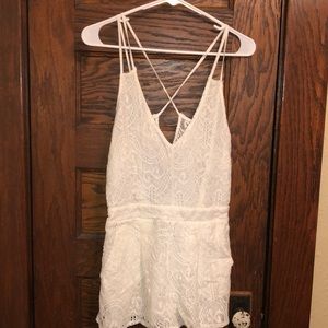 White Lace Romper